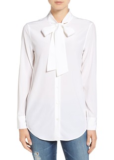 AG Adriano Goldschmied AG Arley Tie Neck Blouse in True White at Nordstrom Rack