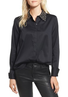 AG Adriano Goldschmied AG Camilla Studded Shirt in True Black at Nordstrom Rack