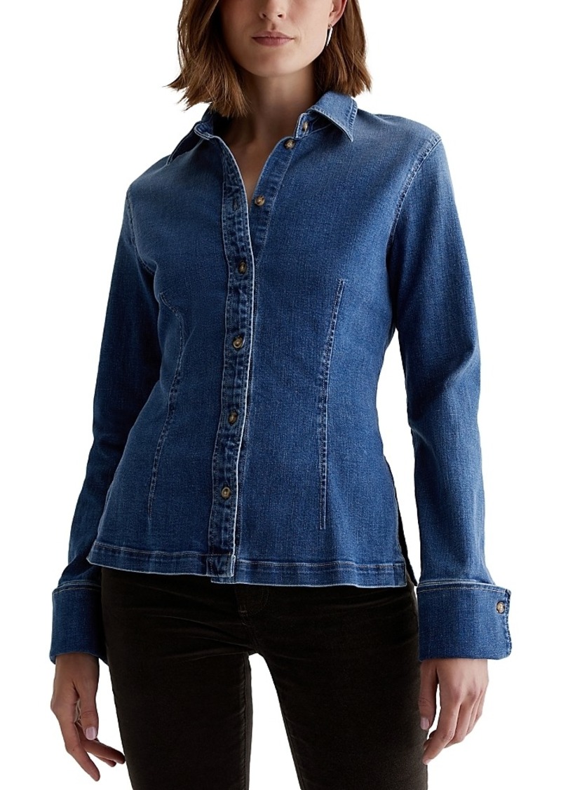 AG Adriano Goldschmied Ag Cheryl Long Sleeve Fitted Denim Shirt