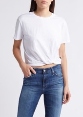 AG Adriano Goldschmied AG Ciara Twist Hem Cotton T-Shirt