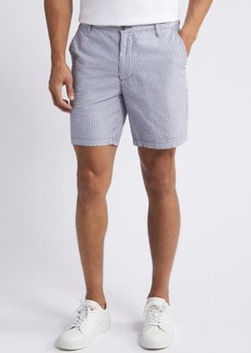 AG Adriano Goldschmied AG Cipher Slim Fit Stripe Seersucker Chino Shorts