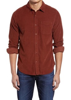 AG Adriano Goldschmied AG Colton Corduroy Button-Up Shirt in Fired Copper at Nordstrom