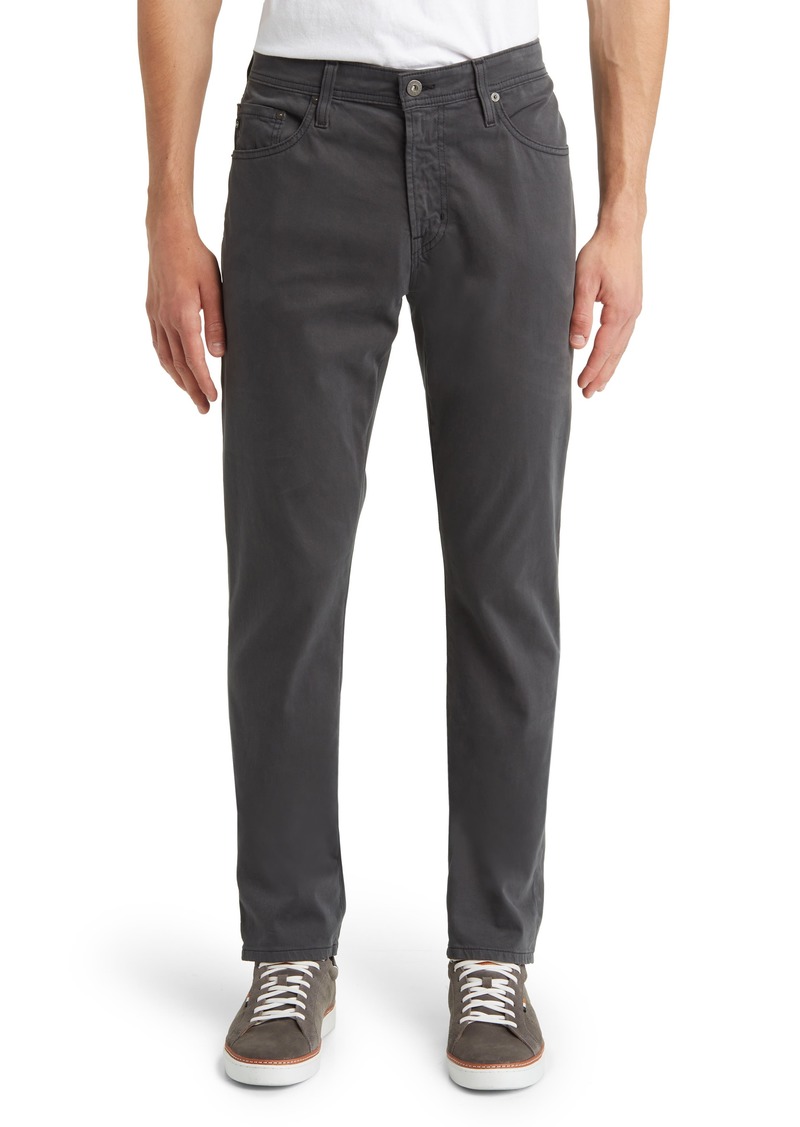AG Adriano Goldschmied AG Everett Sueded Stretch Sateen Slim Straight Leg Pants in Deep Mine at Nordstrom Rack