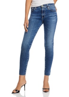 AG Adriano Goldschmied Ag Farrah High Rise Raw Hem Ankle Skinny Jeans in 12 Years Fluid