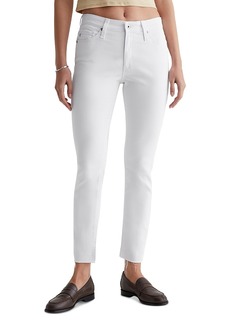AG Adriano Goldschmied Ag Farrah Mid Rise Skinny Ankle Jeans in White