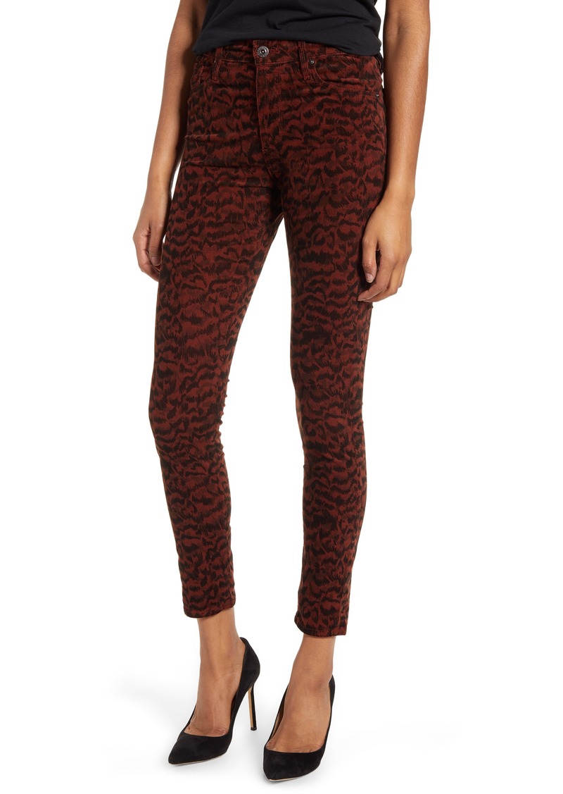 AG Adriano Goldschmied AG Farrah Skinny Ankle Jeans in Shadow A-Rich Crimson/Black at Nordstrom Rack
