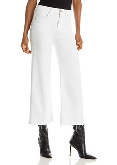 AG Adriano Goldschmied Ag Saige High Rise Cropped Wide Leg Jeans in Modern White