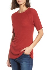 AG Adriano Goldschmied AG Irene Ribbed Tee in Firebrick at Nordstrom Rack