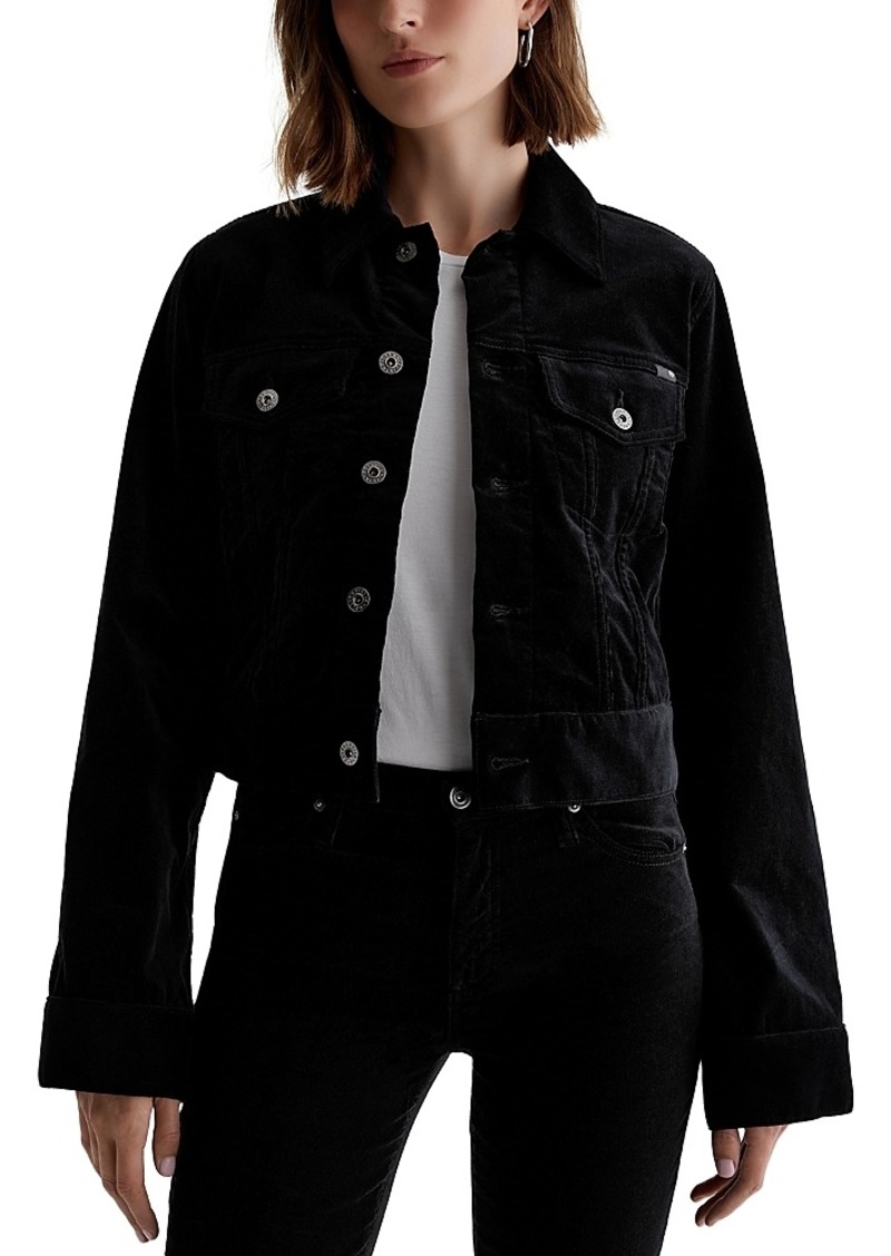 AG Adriano Goldschmied Ag Isa Cropped Denim Trucker Jacket