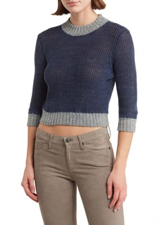 AG Adriano Goldschmied AG Isk Mock Neck Crop Sweater in Indigo at Nordstrom Rack