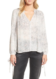 AG Adriano Goldschmied AG Karina Tie Cuff Top in True White/Firebrick at Nordstrom Rack