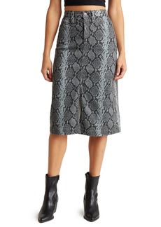 AG Adriano Goldschmied AG Kory X Snakeskin Pencil Skirt in Poison Lace-Grey/Black at Nordstrom Rack