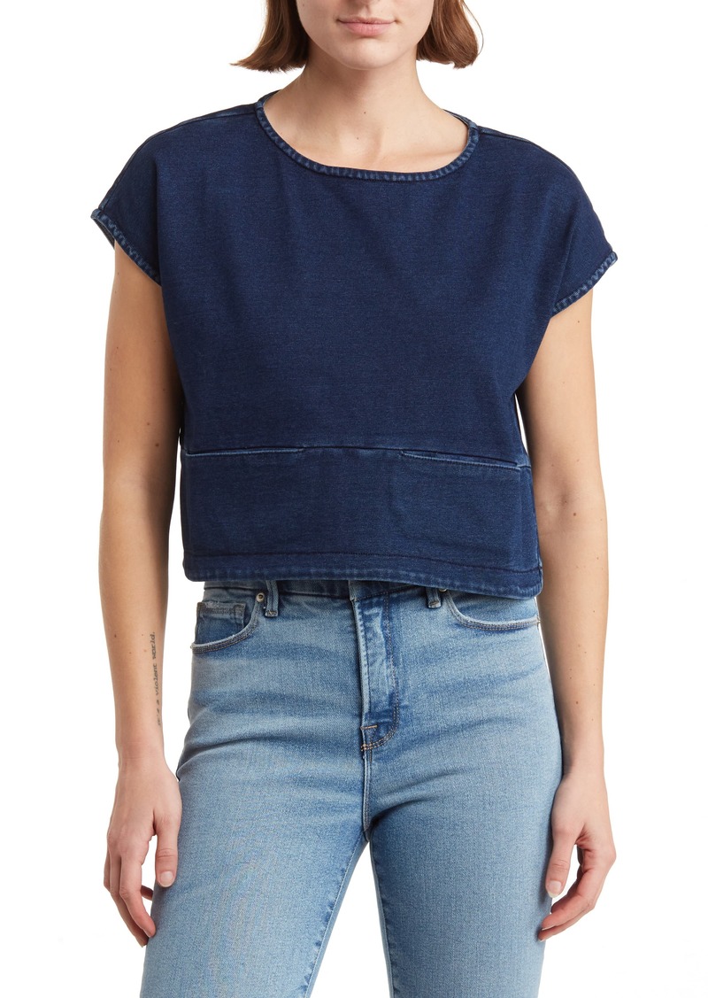 AG Adriano Goldschmied AG LCJ Boxy Crop Cotton T-Shirt in Indigo at Nordstrom Rack