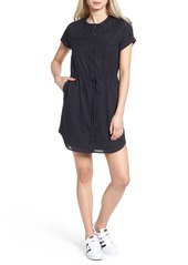 AG Adriano Goldschmied AG Lima Collarless Shirtdress in True Black at Nordstrom Rack