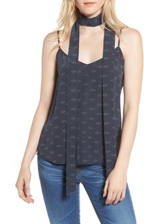AG Adriano Goldschmied AG Lisette Silk Tank & Scarf in Midnight Shadow/Moon Glade at Nordstrom Rack