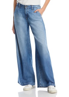 AG Adriano Goldschmied Ag Low Slung High Rise Wide Leg Palazzo Jeans in Desert Flo