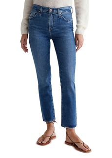 AG Adriano Goldschmied Ag Mari High Rise Ankle Slim Straight Jeans in Alibi Destructed