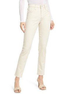 AG Adriano Goldschmied AG Mari High Waist Slim Ankle Straight Leg Jeans in Light Fawn at Nordstrom