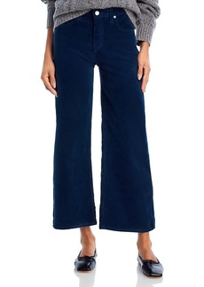 AG Adriano Goldschmied Ag Saige High Rise Ankle Wide Leg Corduroy Jeans in Atlantic Night