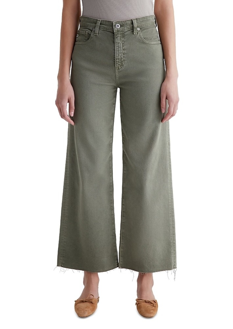 AG Adriano Goldschmied Ag Saige High Rise Cropped Jeans in Sulfur Dried Parsley