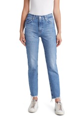 AG Adriano Goldschmied AG Saige High Waist Raw Hem Straight Leg Jeans in Upper West Destructed at Nordstrom Rack