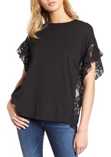 AG Adriano Goldschmied AG Sofi Lace Tee in True Black at Nordstrom Rack