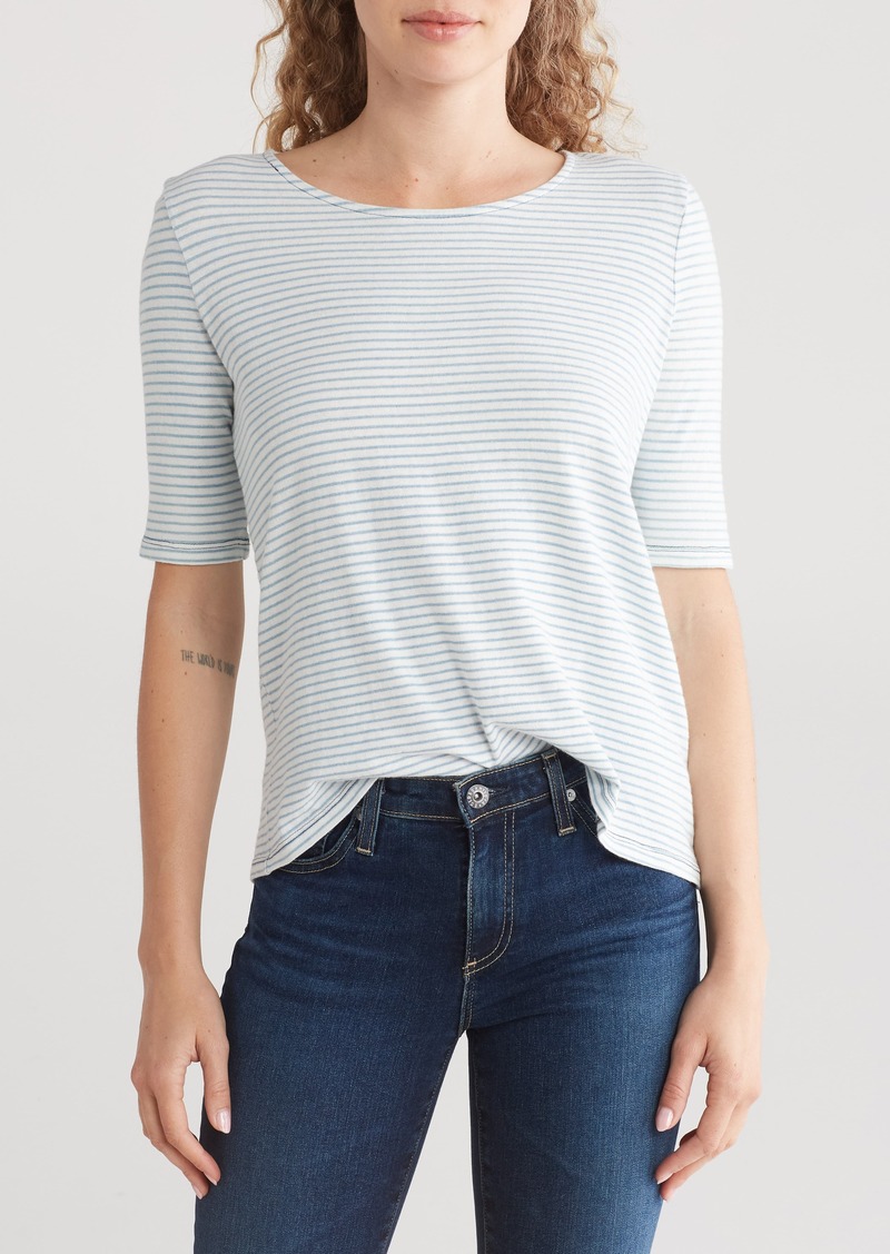 AG Adriano Goldschmied AG Stripe T-Shirt in Indigo Knit at Nordstrom Rack