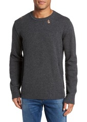 AG Adriano Goldschmied AG Thoman Slim Destructed Crew Pullover in Heather Charcoal at Nordstrom