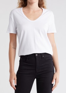 AG Adriano Goldschmied AG V-Neck Stretch Cotton T-Shirt in True White at Nordstrom Rack