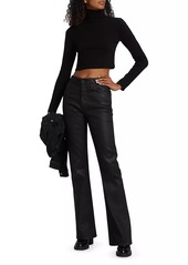AG Adriano Goldschmied Alexxis High-Rise Letherette Boot-Cut Jeans