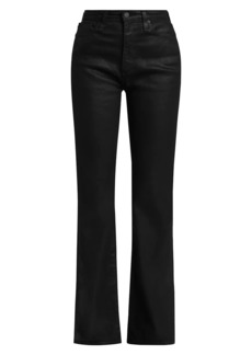 AG Adriano Goldschmied Alexxis High-Rise Letherette Boot-Cut Jeans