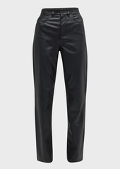 AG Adriano Goldschmied Alexxis Straight Vegan Leather Pants