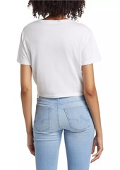 AG Adriano Goldschmied Ciara Cotton-Blend Crop T-Shirt