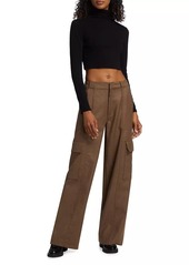 AG Adriano Goldschmied Emrata X AG Amia Wide-Leg Cargo Trousers