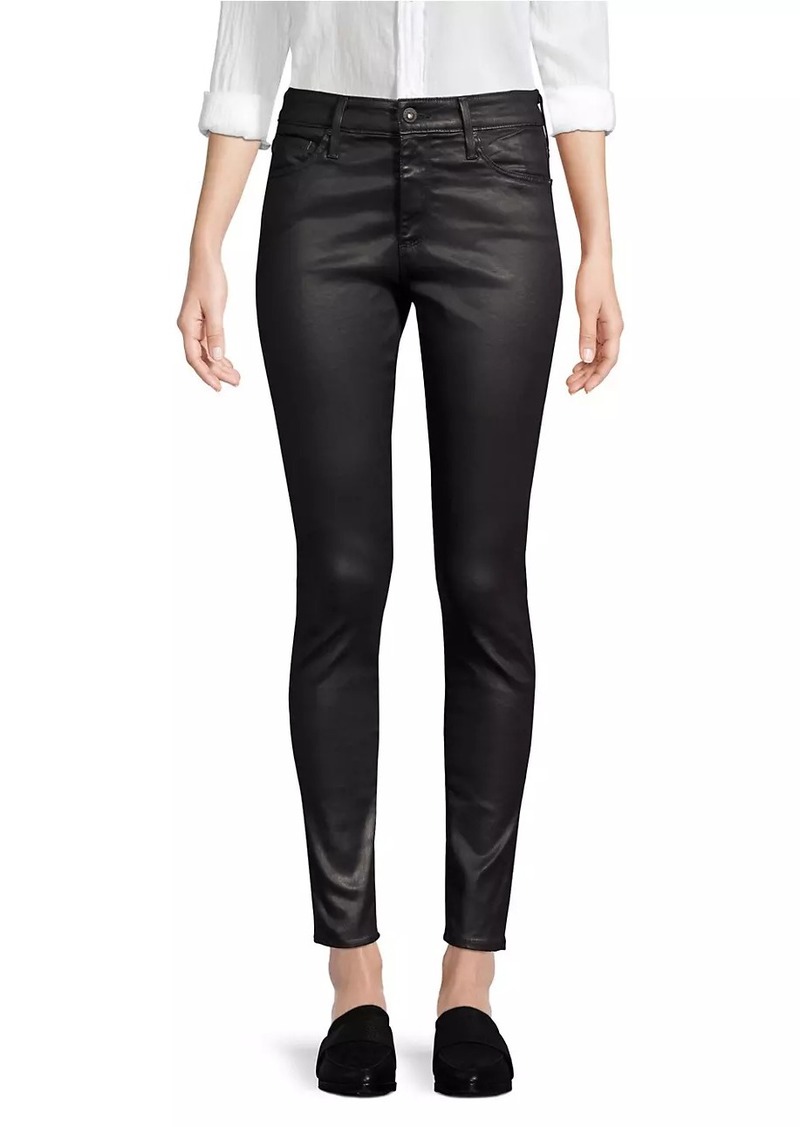 AG Adriano Goldschmied Farrah High-Rise Ankle Faux Leather Skinny Pants