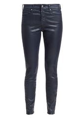 AG Adriano Goldschmied Farrah Leatherette Mid-Rise Ankle Skinny Jeans