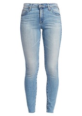 AG Adriano Goldschmied Farrah Mid-Rise Ankle Skinny Raw Hem Jeans