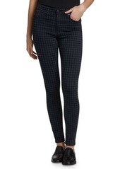 AG Adriano Goldschmied Farrah Mid-Rise Stretch Houndstooth Print Jeans