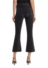 AG Adriano Goldschmied Farrah Velvet Cropped Boot-Cut Pants