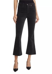 AG Adriano Goldschmied Farrah Velvet Cropped Boot-Cut Pants