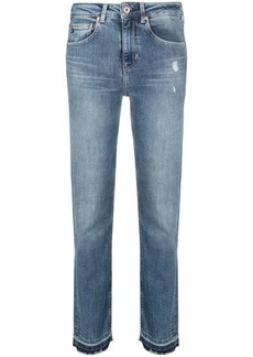 AG Adriano Goldschmied Girlfriend distressed tapered jeans