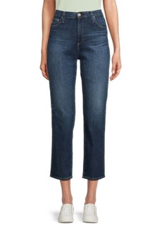 AG Adriano Goldschmied High Rise Crop Straight Leg Jeans