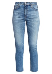 AG Adriano Goldschmied Isabelle High-Rise Crop Straight-Leg Jeans