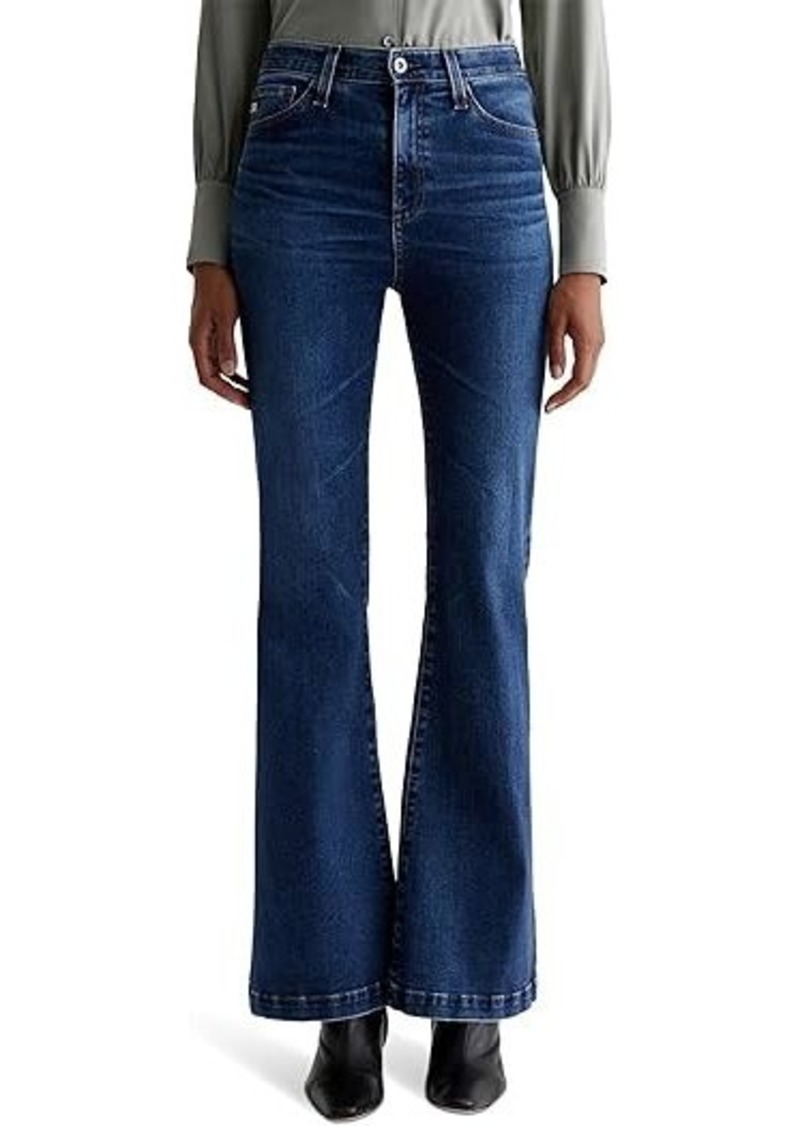 AG Adriano Goldschmied Madi Super High Rise Flare Jeans in Vp 10 Years Zurich