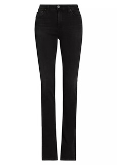 AG Adriano Goldschmied Mari Extended High-Rise Slim-Straight Jeans