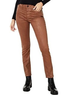 AG Adriano Goldschmied Mari High-Rise Slim Straight in Leatherette Light Canyon Rock