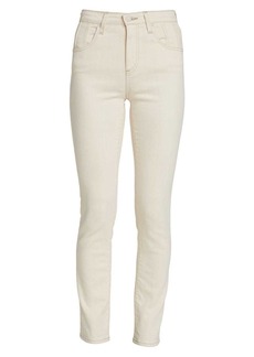 AG Adriano Goldschmied Mari High-Rise Stretch Slim-Straight Paneled Jeans
