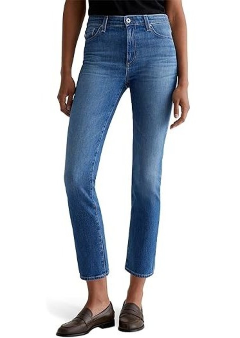 AG Adriano Goldschmied Mari Mid Rise Slim Straight Jeans in Runway