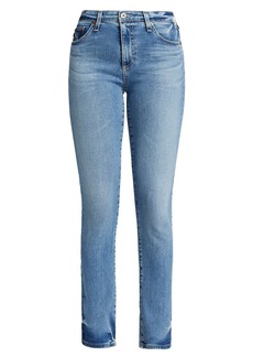 AG Adriano Goldschmied Mari Mid-Rise Slim Straight-Leg Jeans