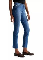 AG Adriano Goldschmied Mari Mid-Rise Stretch Cropped Slim Jeans